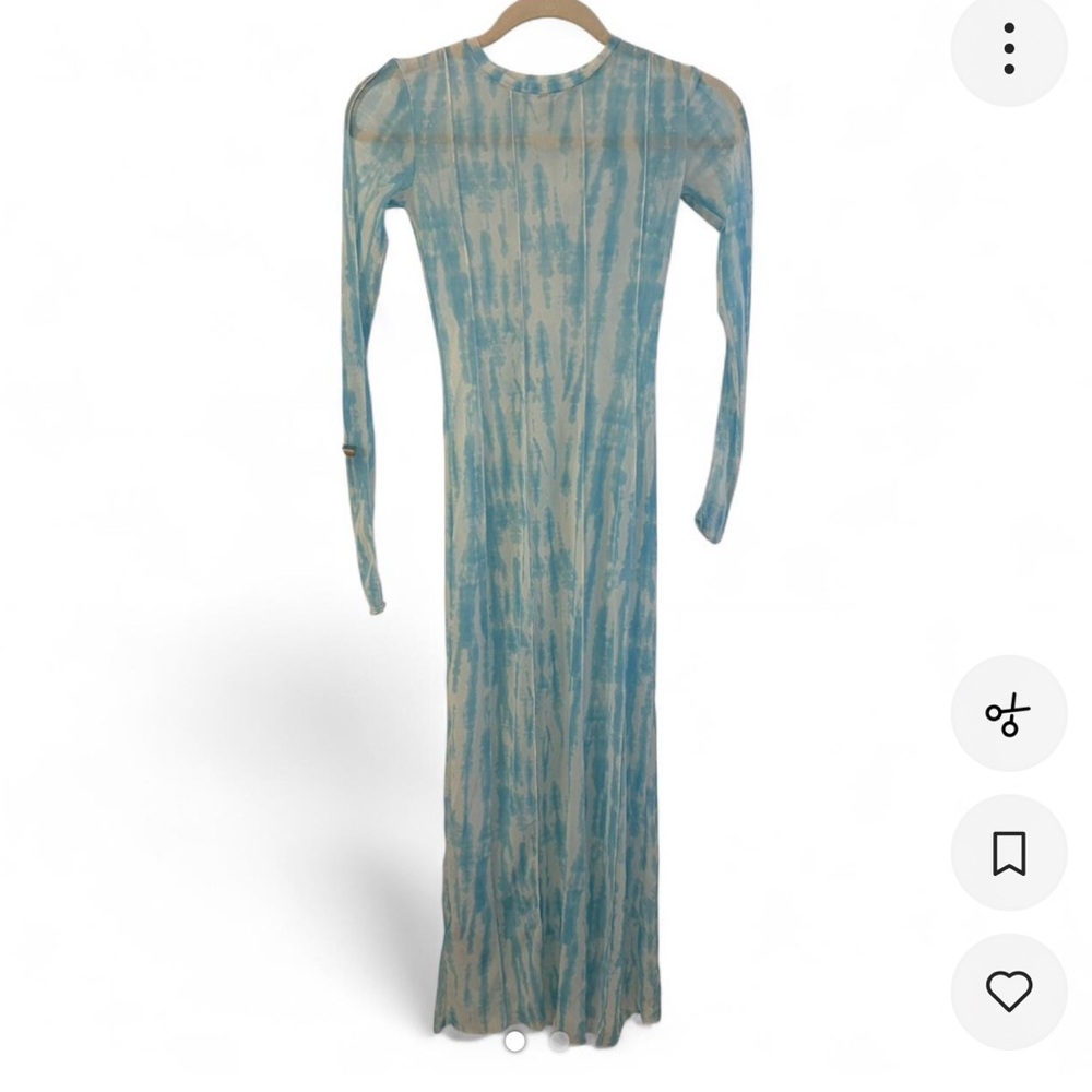 Mango tie dye mesh bodycon maxi dress